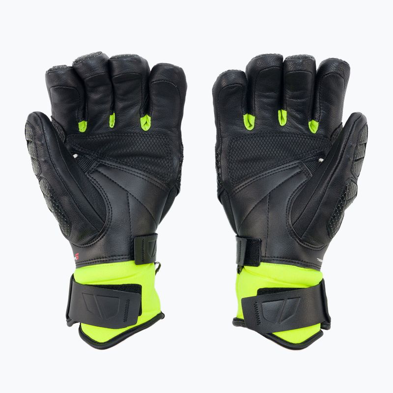 LEKI Worldcup Race Flex S Speed System vyriškos slidinėjimo pirštinės juoda-žalia 649802301080 2