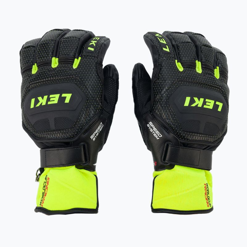 LEKI Worldcup Race Flex S Speed System vyriškos slidinėjimo pirštinės juoda-žalia 649802301080 3