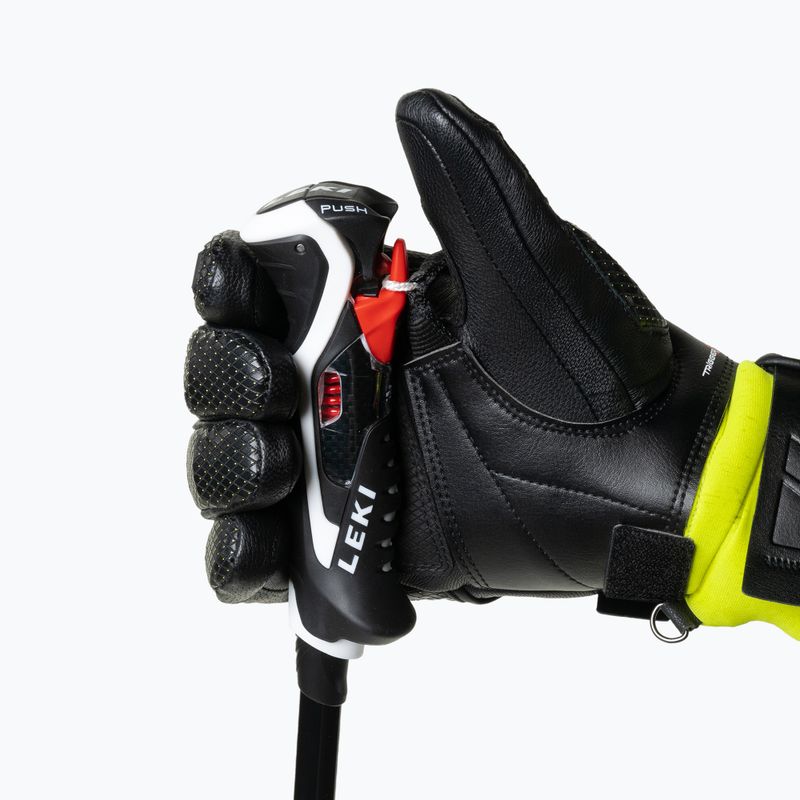 LEKI Worldcup Race Flex S Speed System vyriškos slidinėjimo pirštinės juoda-žalia 649802301080 6