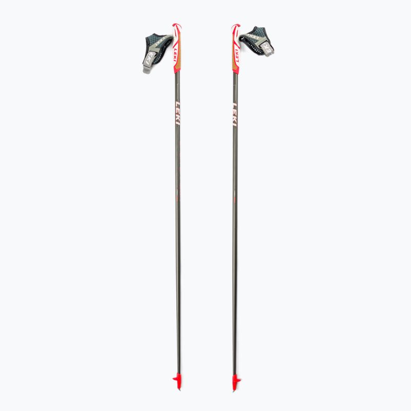 LEKI Flash Carbon pilkos spalvos šiaurietiško ėjimo lazdos 65025601115
