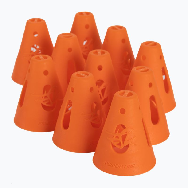 Powerslide CONES 10 vnt. slalomo kūgių oranžinės spalvos 908009 2