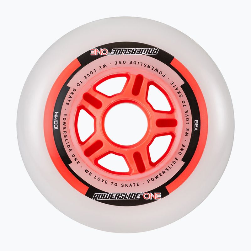 Powerslide One 100/82A riedučių ratai 4 vnt. raudoni