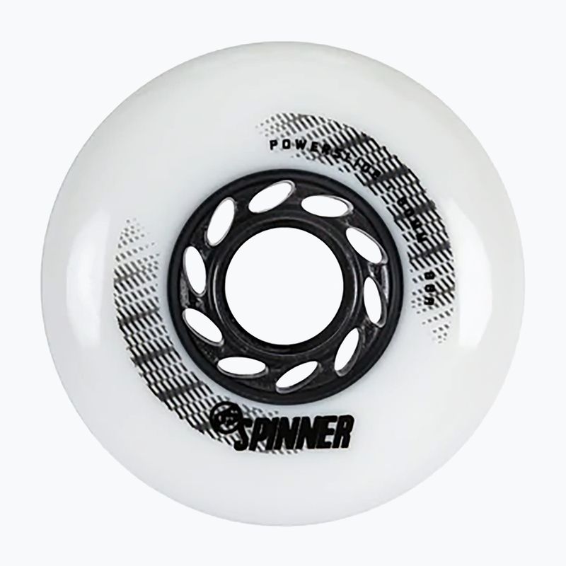 Powerslide Spinner 80 mm/88A riedučių ratukai 4 vnt., balti 905325