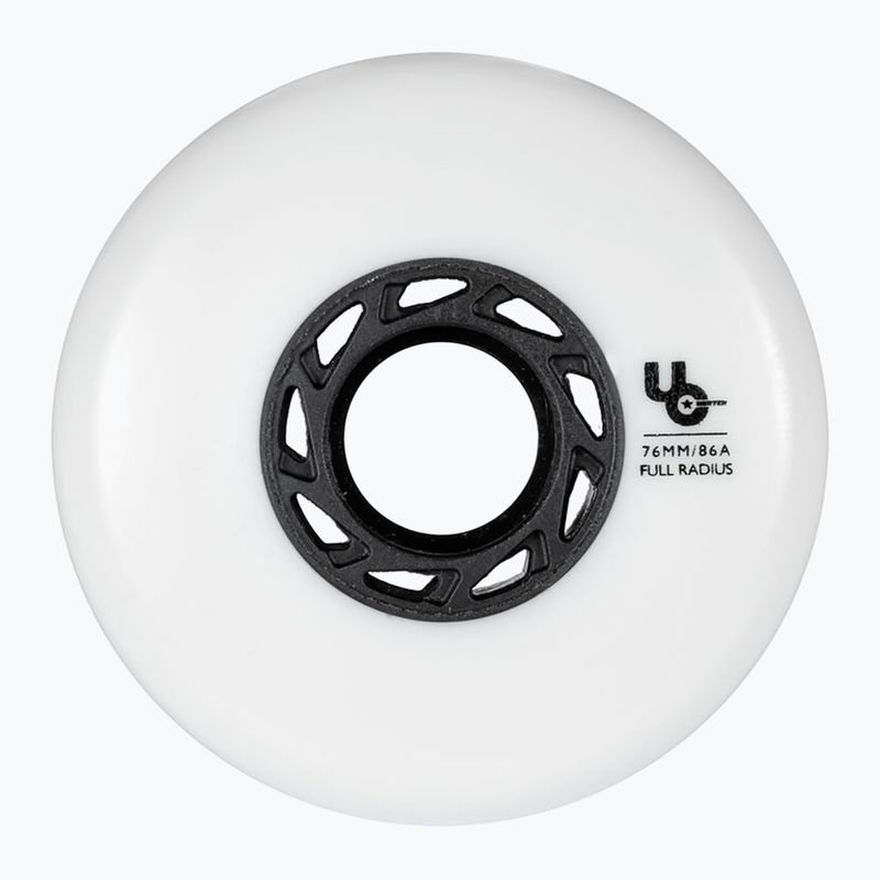 UNDERCOVER WHEELS Komandiniai riedučių ratai 76 mm/86A 4 vnt., balti