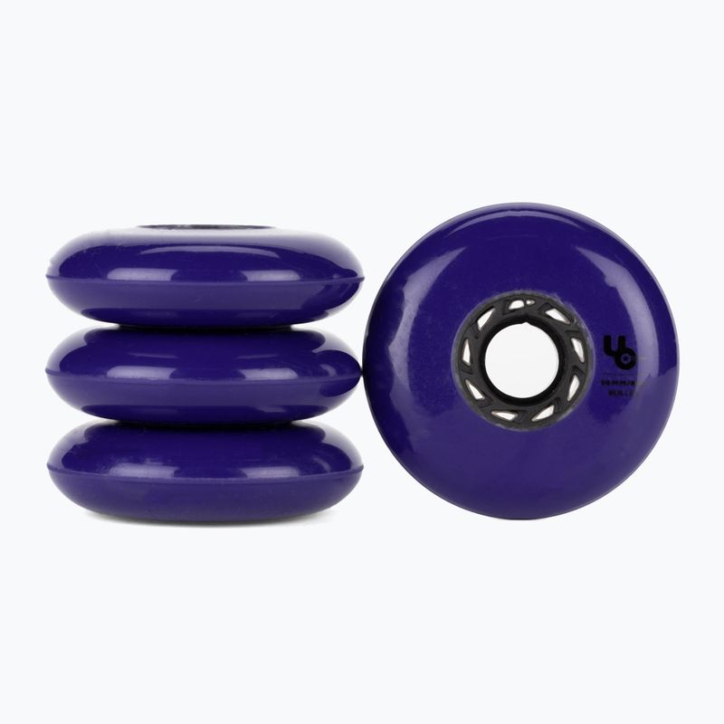 UNDERCOVER WHEELS Team Bullet Radius 80mm/86A riedučių ratukai 4 vnt., violetinės spalvos 406187