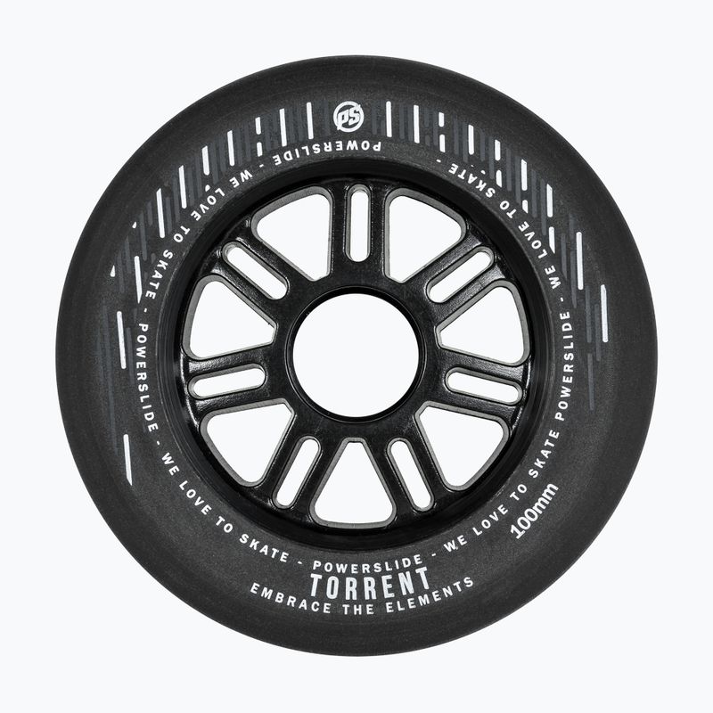Riedučių ratukai Powerslide Torrent Rain 100 mm/84A 4 vnt. black
