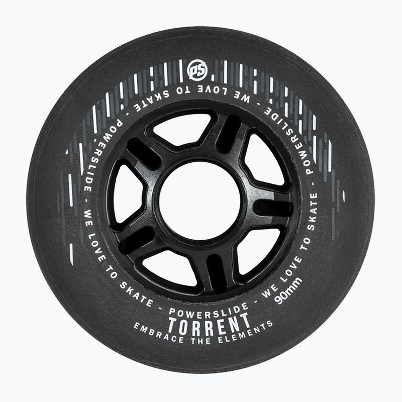 Powerslide Torrent Rain 4-Pack riedučių ratai juodi 905364