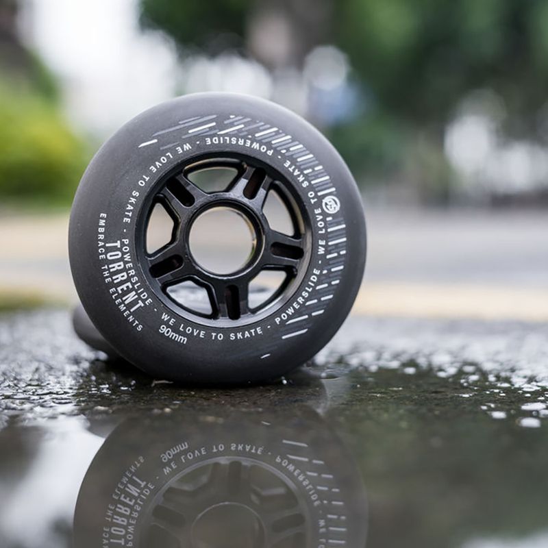 Powerslide Torrent Rain 4-Pack riedučių ratai juodi 905364 2