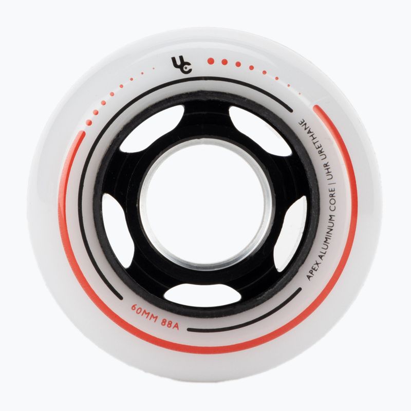 UNDERCOVER WHEELS Apex 60 4-Pack baltos/juodos spalvos riedučių ratai 406192 2