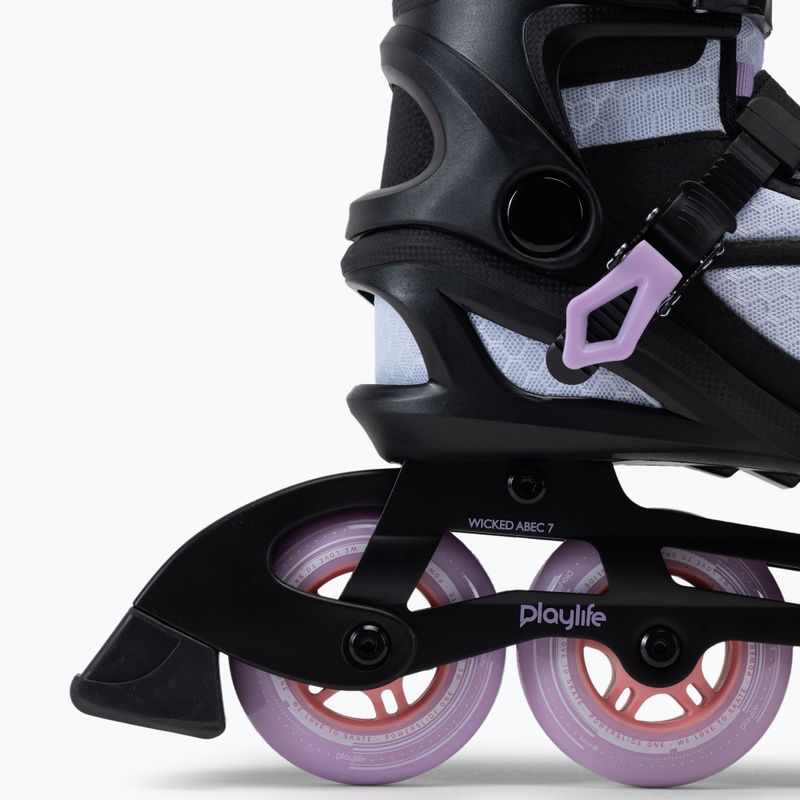 Playlife Lancer 84 moteriški riedučiai juodai violetinės spalvos 880274 8