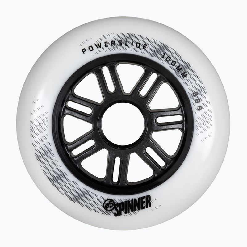 "Powerslide Spinner" 100 mm/88A riedučių ratukai 3 vnt. balti.