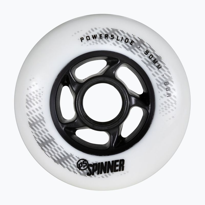 Powerslide Spinner riedučių ratukai 4 vnt., balti 905442
