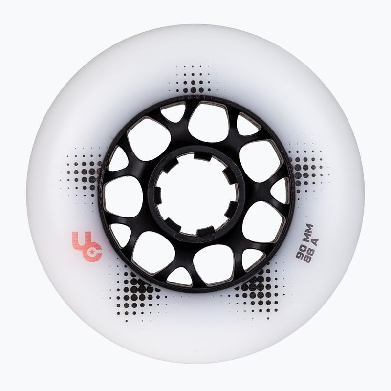 Riedučių ratukai UNDERCOVER WHEELS Team Pro 90 mm/88A 4 pcs. white 3