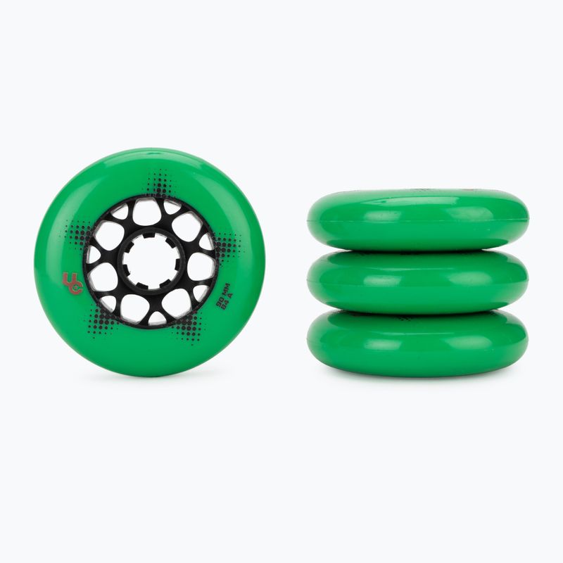 Riedučių ratukai UNDERCOVER WHEELS Team Pro 90 mm/84A 4 pcs. green 2