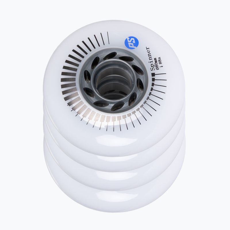 Riedučių ratukai Powerslide Spinner 80 mm/88A 4 pcs. white 3