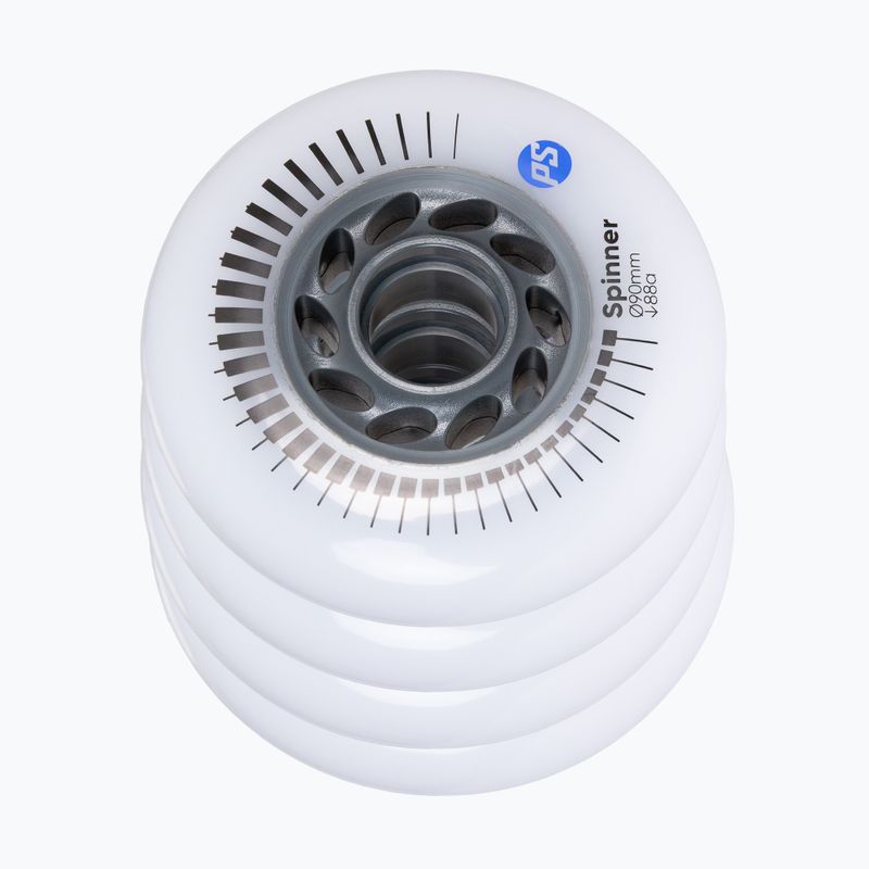 Riedučių ratukai Powerslide Spinner 90 mm/88A 4 pcs. white 3