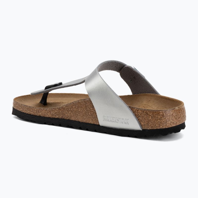 Šlepetės per pirštą BIRKENSTOCK Gizeh Birko-Flor Narrow silver 3