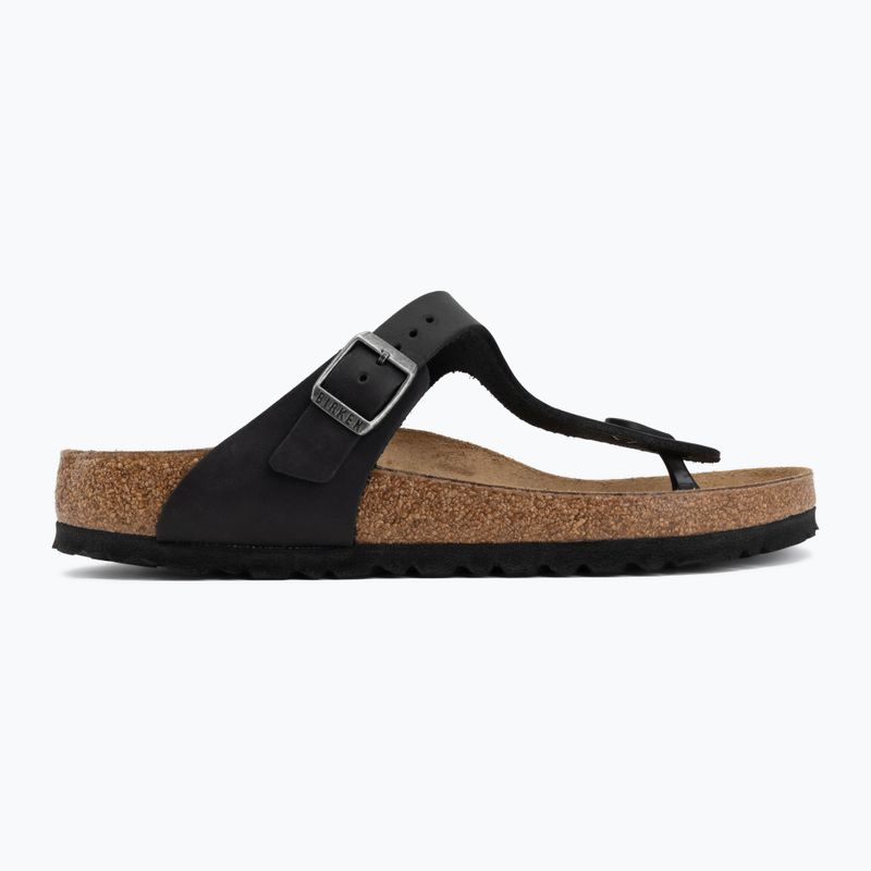 Šlepetės BIRKENSTOCK Gizeh Oiled Leather black 2