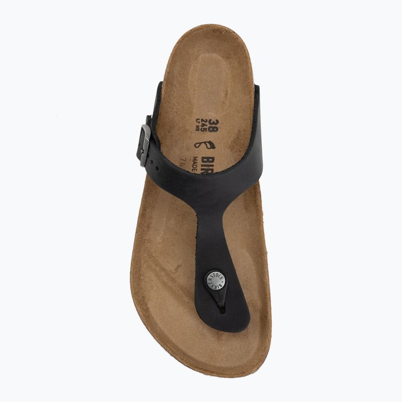 Šlepetės BIRKENSTOCK Gizeh Oiled Leather black 5