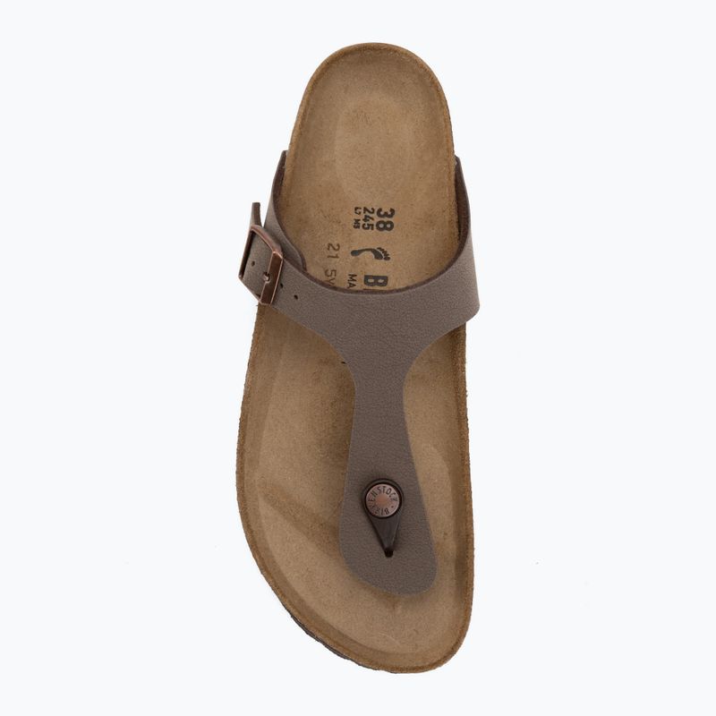 Šlepetės BIRKENSTOCK Gizeh Birkibuc Narrow mocca 5