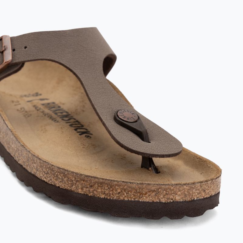 Šlepetės BIRKENSTOCK Gizeh Birkibuc Narrow mocca 7