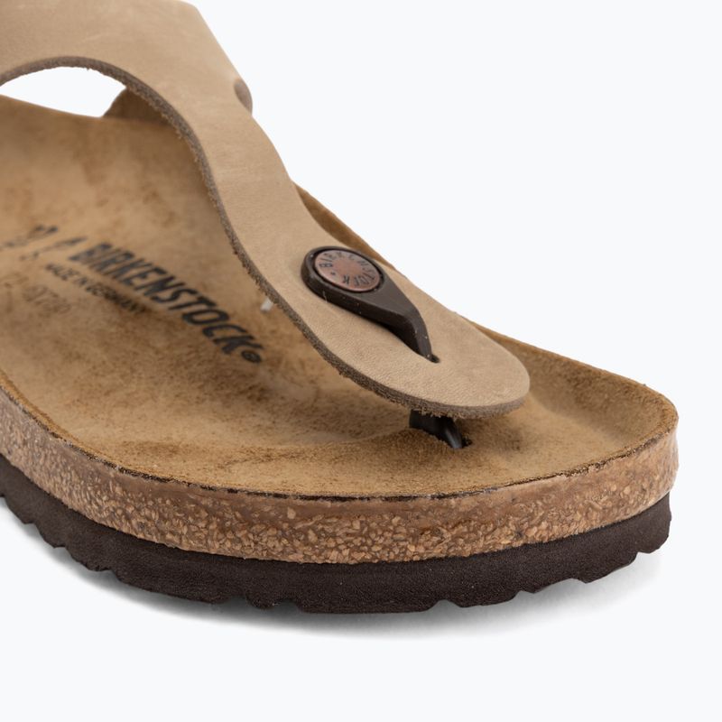 Šlepetės BIRKENSTOCK Gizeh Oiled Leather tabacco brown 7