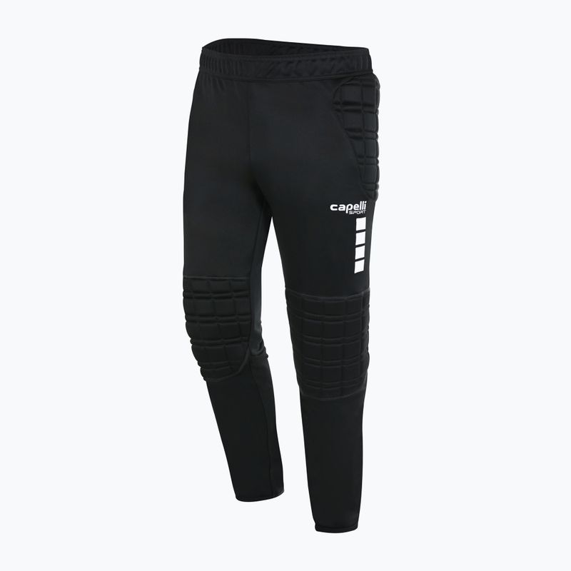 Vyriškos Capelli Basics I Adult Goalkeeper kelnės juoda/balta 4