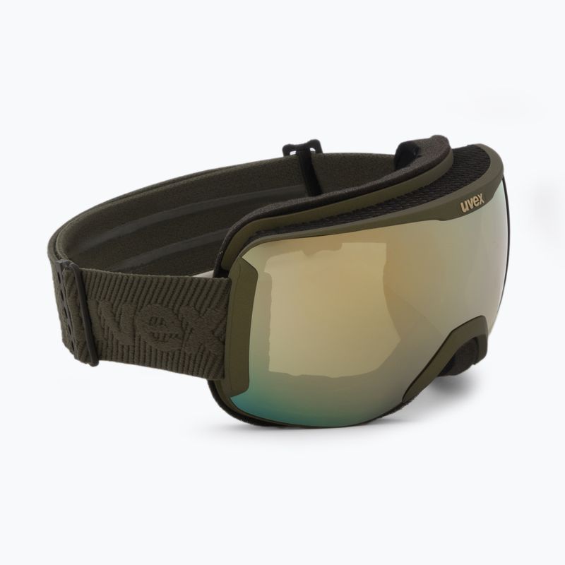 Slidinėjimo akiniai UVEX Downhill 2100 CV croco matiniai/veidrodiniai auksiniai colorvision žali 55/0/392/80
