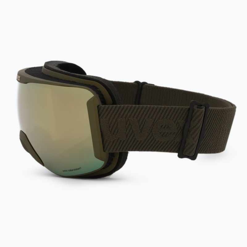 Slidinėjimo akiniai UVEX Downhill 2100 CV croco matiniai/veidrodiniai auksiniai colorvision žali 55/0/392/80 4