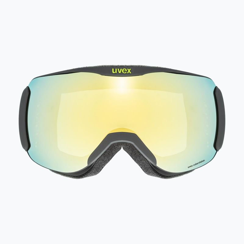 Slidinėjimo akiniai UVEX Downhill 2100 CV Race black matt/mirror gold clear 2