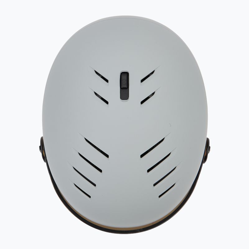 Slidinėjimo šalmas UVEX Wanted Visor rhino matt/mirror blue/smoke 5