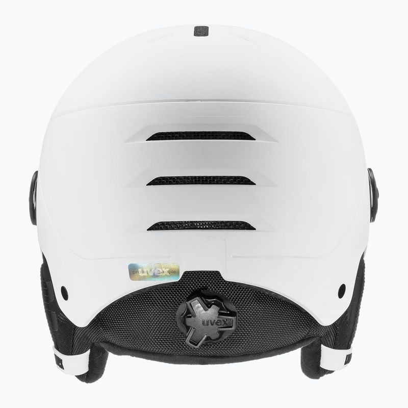 Vaikiškas slidinėjimo šalmas UVEX Rocket Visor Jr white/black matt/mirror blue/smoke 3