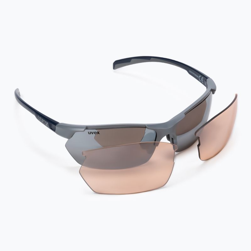 UVEX Sportstyle 114 rhino deep space mat/litemirror silver/litemirror orange/clear akiniai nuo saulės 53/0/939/5416 6