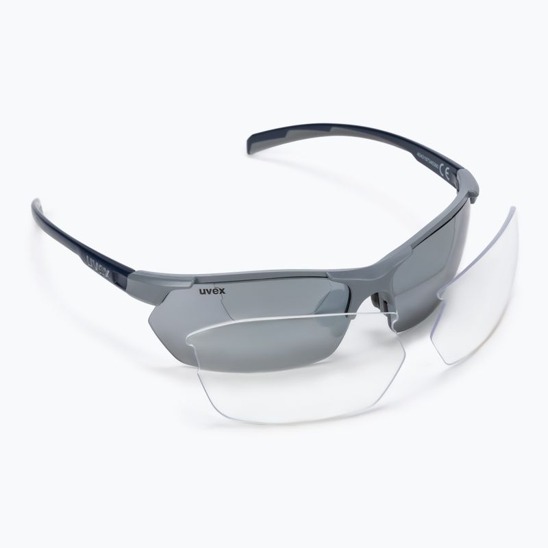 UVEX Sportstyle 114 rhino deep space mat/litemirror silver/litemirror orange/clear akiniai nuo saulės 53/0/939/5416 7