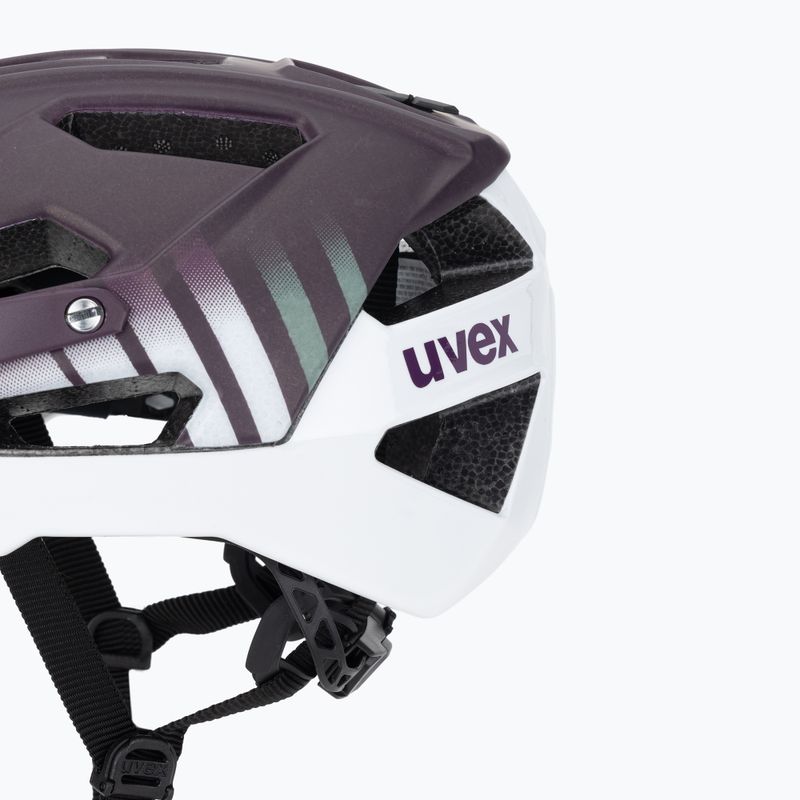 Dviračio šalmas UVEX Quatro CC plum/white matt 7