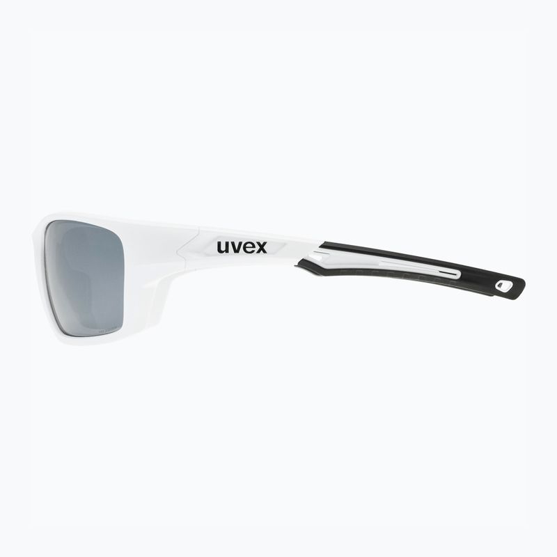 Dviratininko akiniai UVEX Sportstyle 232 P white mat/polavision mirror silver S5330028850 6