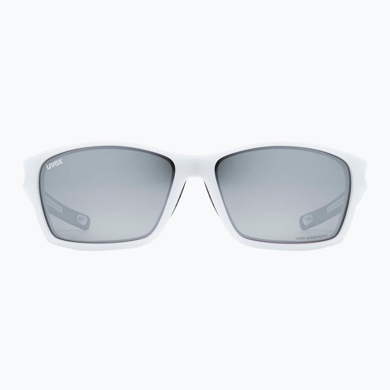 Dviratininko akiniai UVEX Sportstyle 232 P white mat/polavision mirror silver S5330028850 7