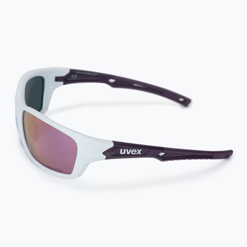 UVEX Sportstyle 232 P dviratininkų akiniai peacock prestige mat/polavision mirror pink S5330028330 4