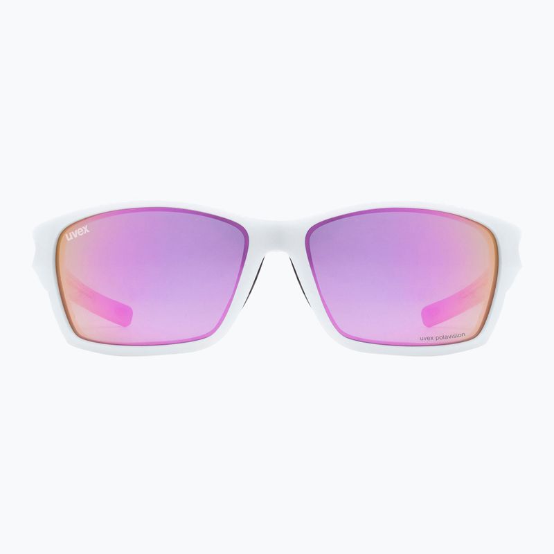 UVEX Sportstyle 232 P dviratininkų akiniai peacock prestige mat/polavision mirror pink S5330028330 7