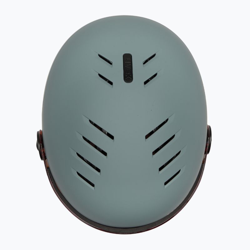 Vaikiškas slidinėjimo šalmas UVEX Rocket Visor Jr rhino/blush matt/mirror silver/lasergold lite 6