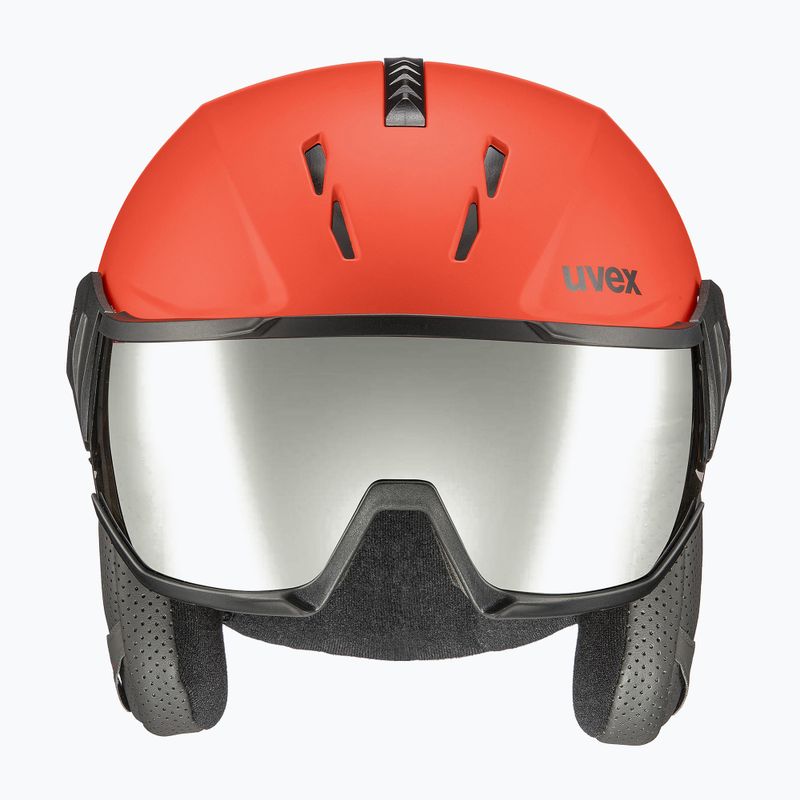 Slidinėjimo šalmas UVEX Instinct Visor black/red 56/6/260/7005 10