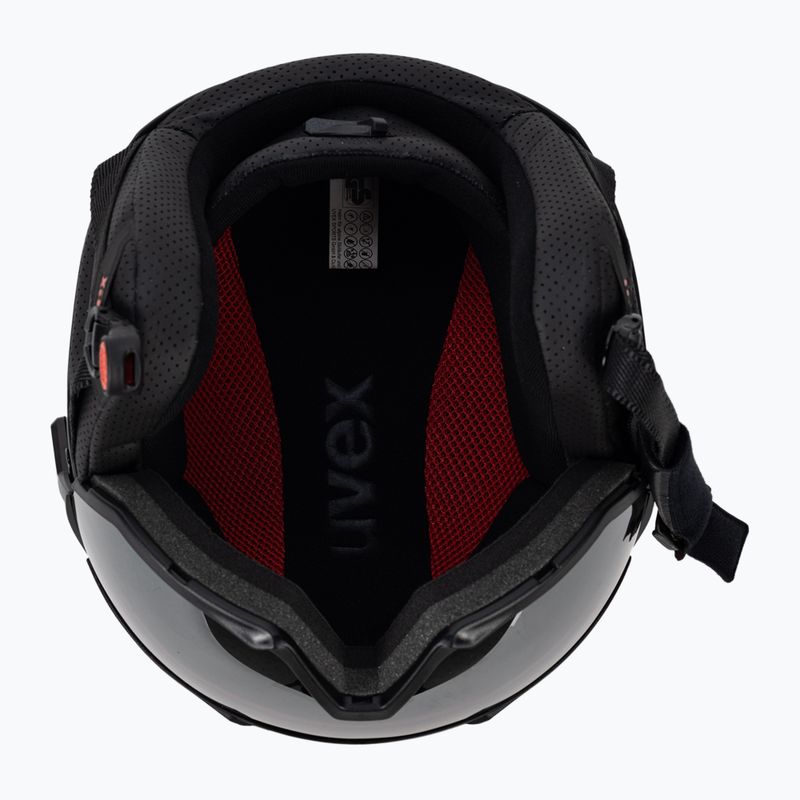 Slidinėjimo šalmas UVEX Instinct Visor black/red 56/6/260/7005 5