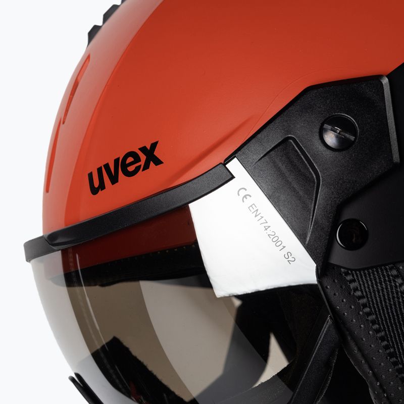 Slidinėjimo šalmas UVEX Instinct Visor black/red 56/6/260/7005 6