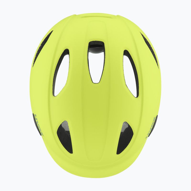 Vaikiškas dviračių šalmas UVEX Oyo neon yellow/moss green matt 9