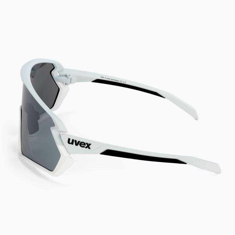 UVEX Sportstyle 231 2.0 cloud white mat/mirror silver dviratininkų akiniai 53/3/026/8116 4