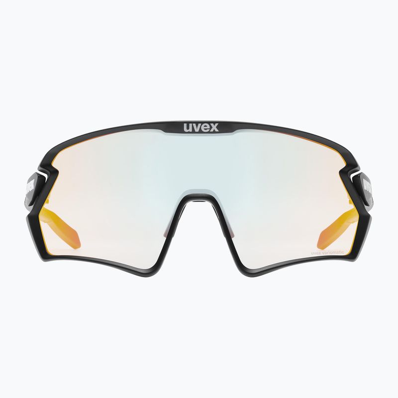 UVEX Sportstyle 231 2.0 V dviratininkų akiniai juodi matiniai/šviesiai raudoni 53/3/028/2203 2