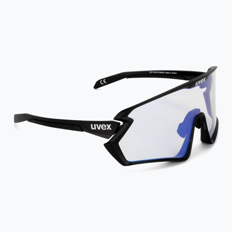 UVEX Sportstyle 231 2.0 V dviratininkų akiniai juodi matiniai/šviesiai mėlyni 53/3/028/2204