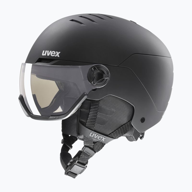 Slidinėjimo šalmas UVEX Wanted Visor Pro V black matt/variomatc smoke 6