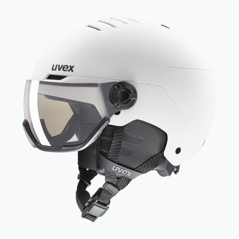 Slidinėjimo šalmas UVEX Wanted Visor Pro V white matt/variomatc smoke 6