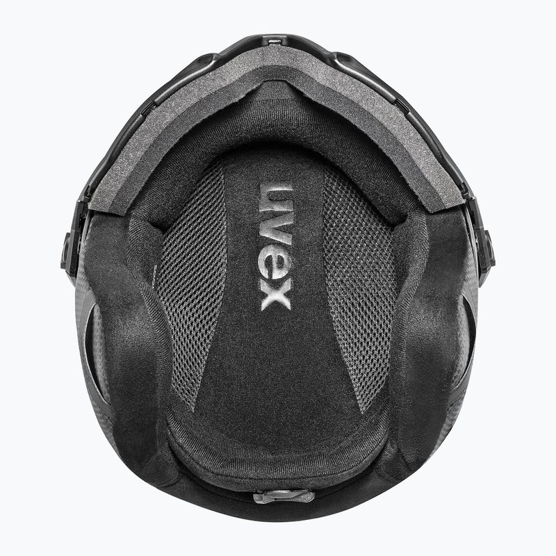 Slidinėjimo šalmas UVEX Instinct Visor PRO V black matt/silver/silver 4